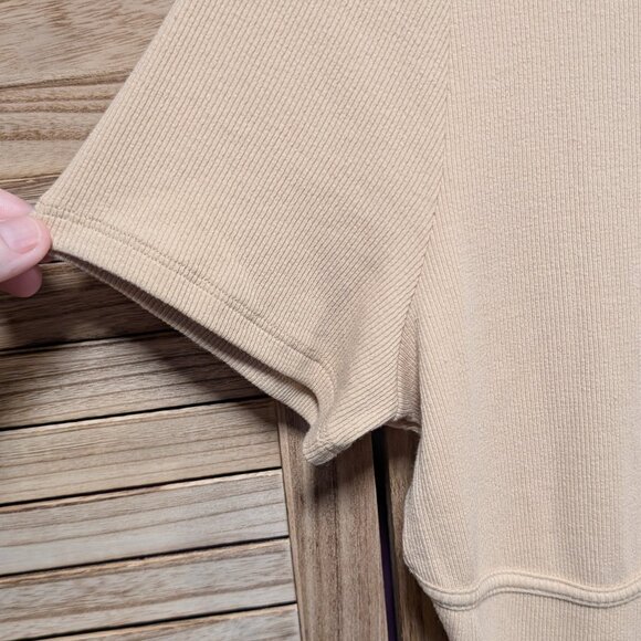 Forever 21+ Tan Short Sleeve Dress Beige Size 1X NWT - Picture 2 of 9